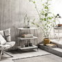 Hanah Home Mesa Lateral Moderna Blanca 46x76x30 cm